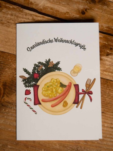 Saarländische Weihnachtsgrüße Wiener Karte